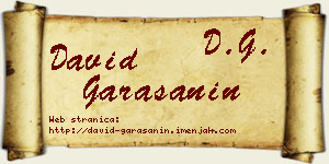 David Garašanin vizit kartica